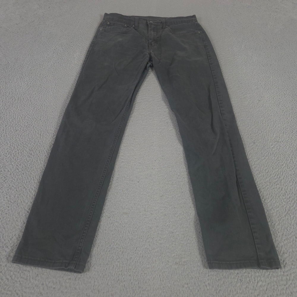 Levi's Jeans Mens 32x34 Charcoal 502 Taper Regular Tapered Stretch Denim Pants